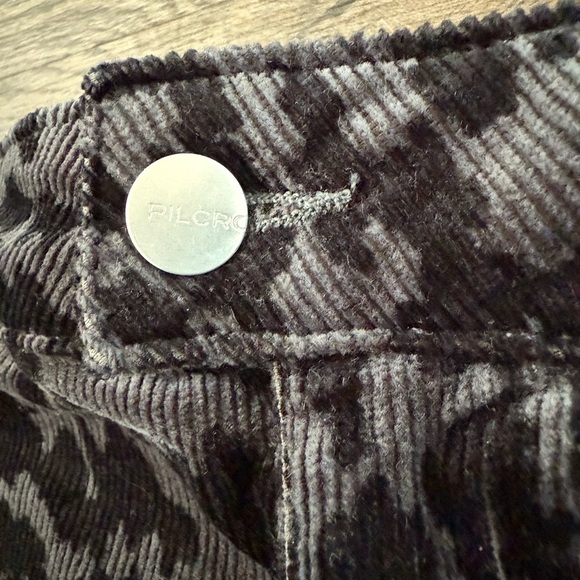 Anthropologie Pilcro Corduroy Mini Skirt Size 16 - Black/Gray Animal Print - NWT - Picture 6 of 13